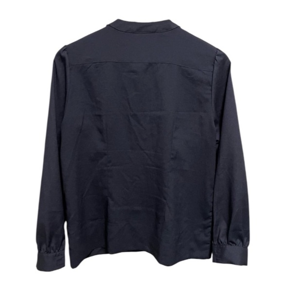 Comme Toi Blue Blouse Dress Shirt with Ruffle Detail Women’s Medium - Picture 7 of 7